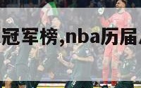 nba历届总冠军榜,nba历届总冠军榜排名